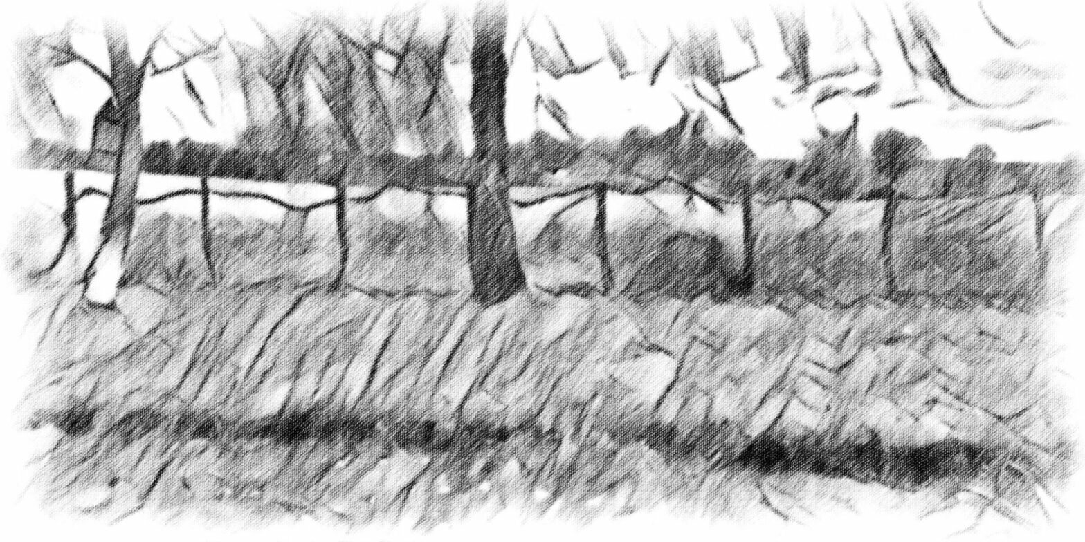 Test de nouveaux modes de peinture pour un paysage